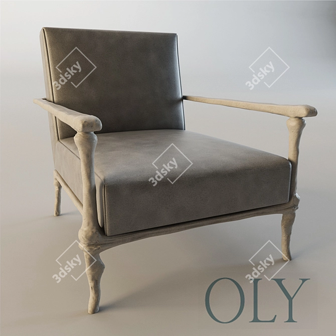 Prehistoric Fossil Chair 3D model image 1