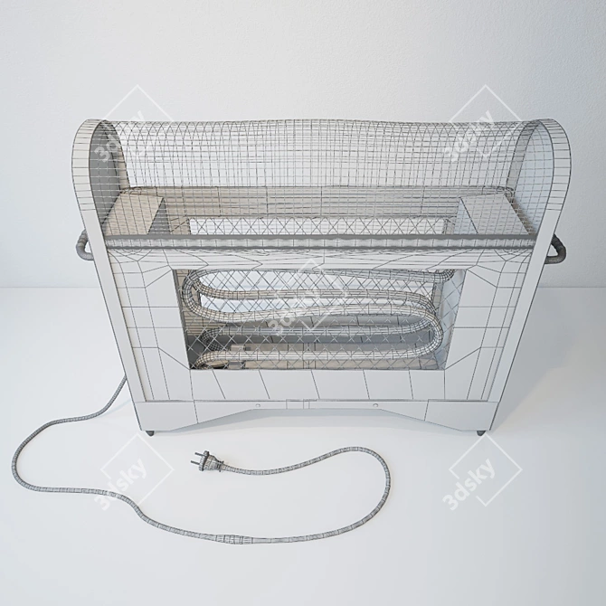 Vintage Soviet Electric Heater 3D model image 3