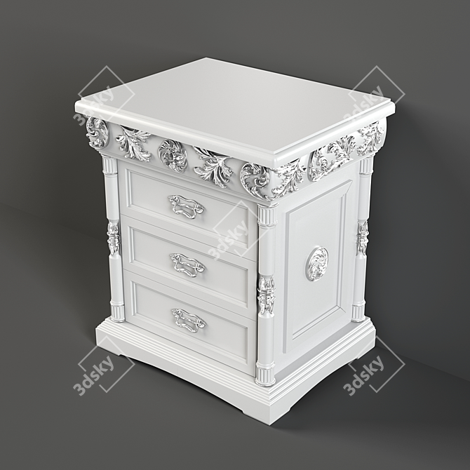 Stylish Bedside Table 3D model image 1