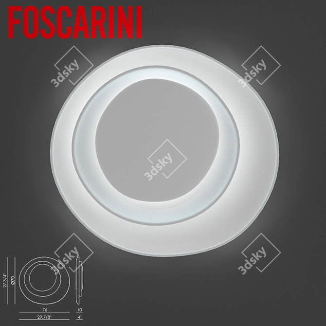 Modern Italian Foscarini Bahia Wall Lamp 3D model image 1