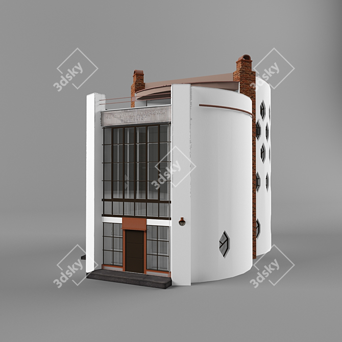 Melnikov House: Architectural Textures 3D model image 1