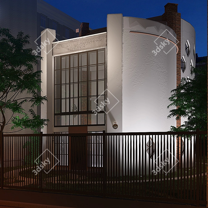 Melnikov House: Architectural Textures 3D model image 2