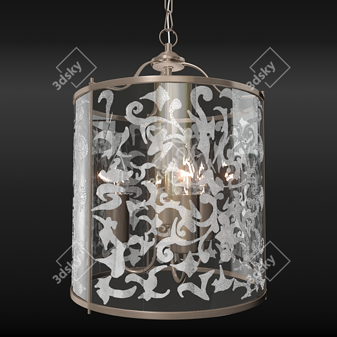 Title: Elegant Metal Chandelier 3D model image 1