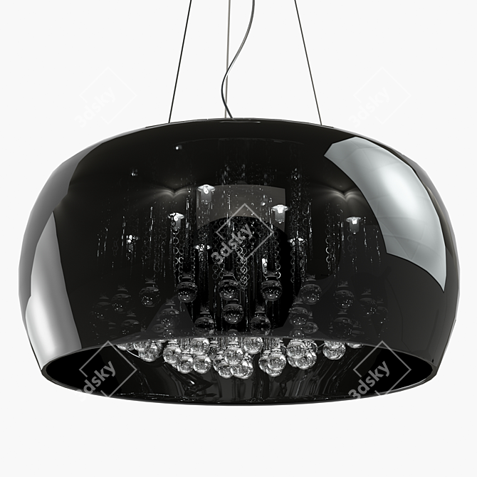 Modern Crystal Mirror Chandelier 3D model image 1