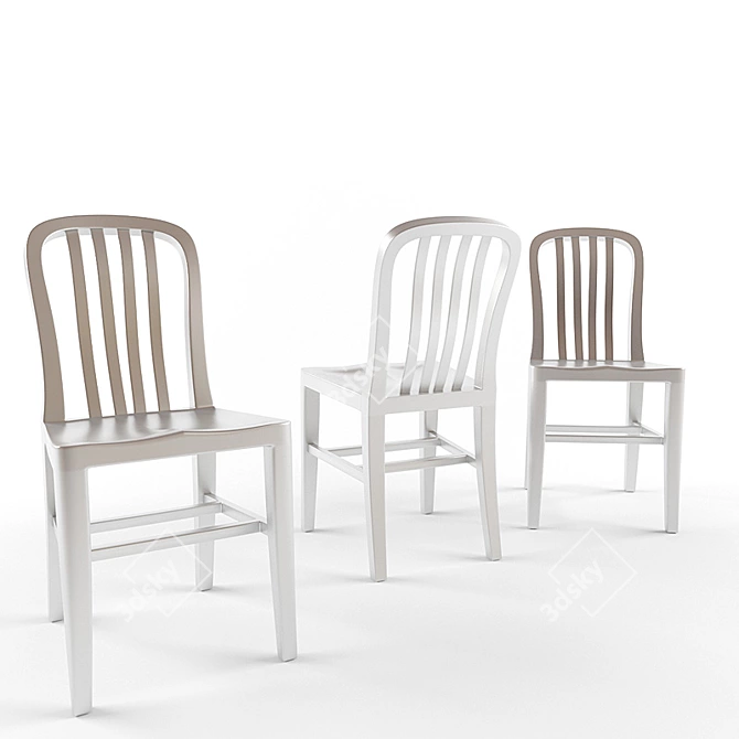 Stylish Aluminum Seat: Jayson 3D model image 1