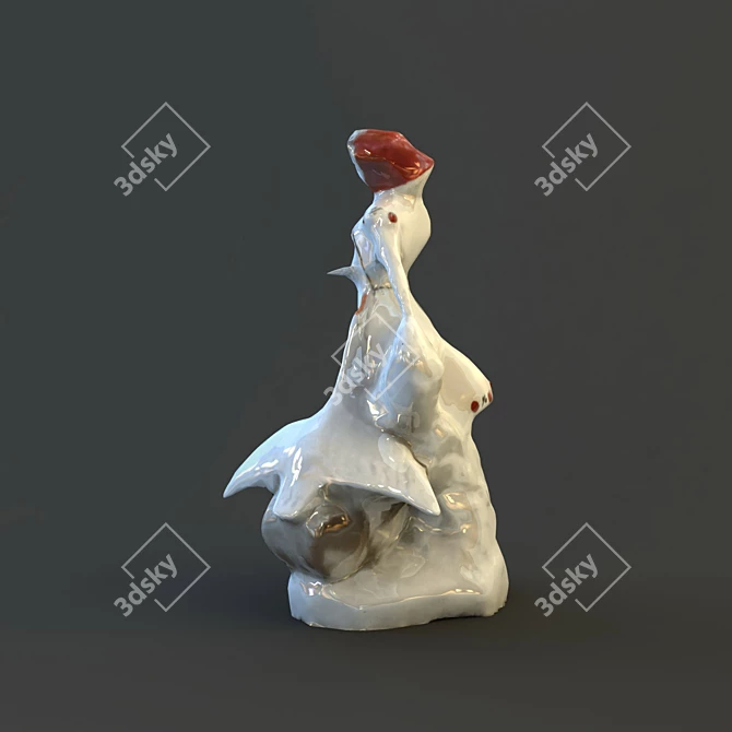 Vintage Soviet Porcelain Figurine 3D model image 3