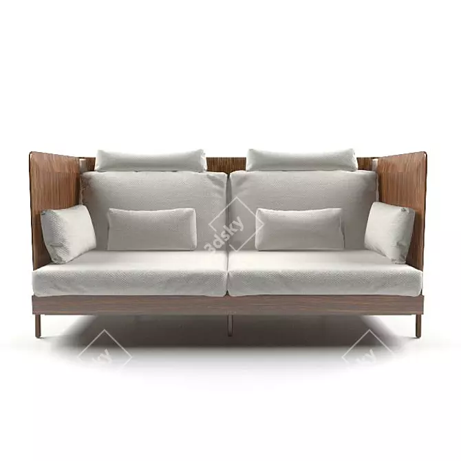 CosmoRelax Snow210: Cozy 2-Seater Sofa 3D model image 1
