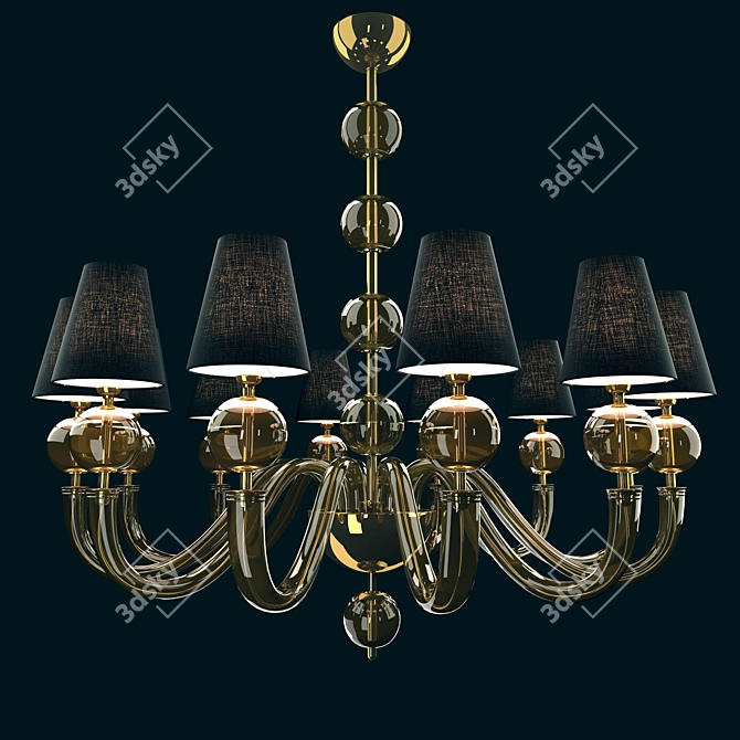 Italian Barovier&Toso Vermont Chandelier 3D model image 1