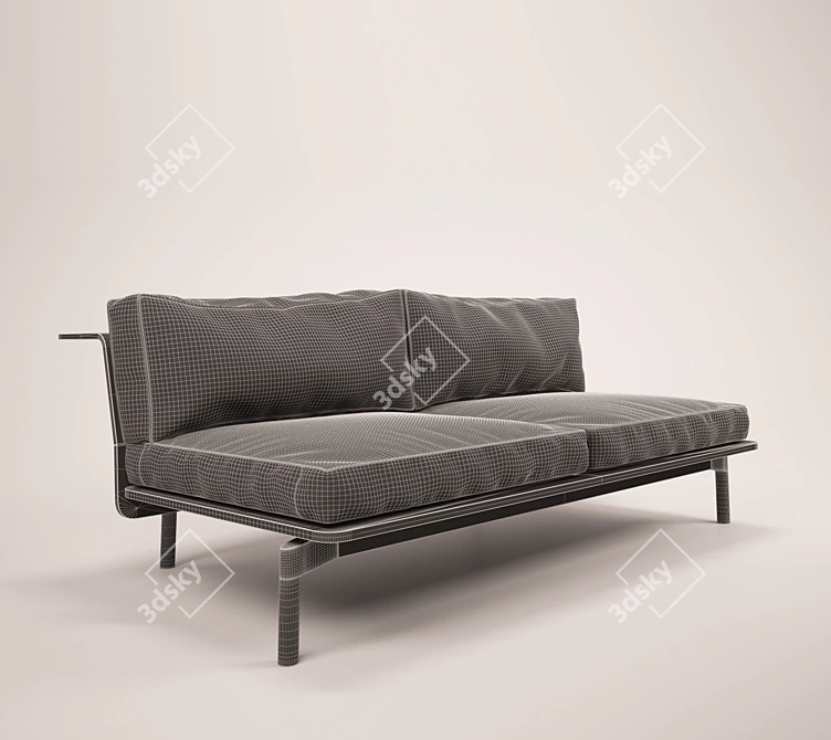 Sleek Sled Sofa by Cassina 3D model image 2