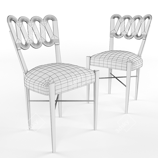 Montina 969 Chair: Elegant Gio Ponti Design 3D model image 2