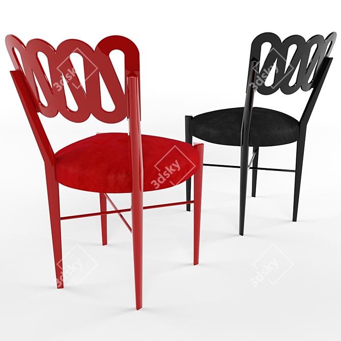 Montina 969 Chair: Elegant Gio Ponti Design 3D model image 3