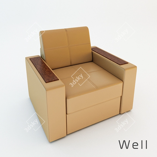 Title: Well Adjustable Chair 3D model image 1