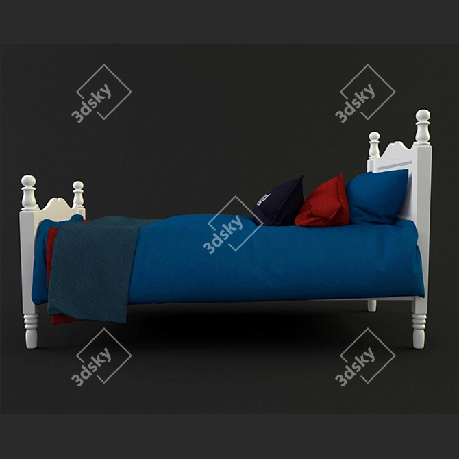 Teen Bed with Bedding Set | 1900x900mm 3D model image 2