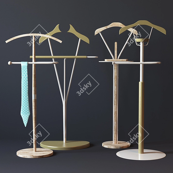 Space-Saving Suit Hangers 3D model image 1