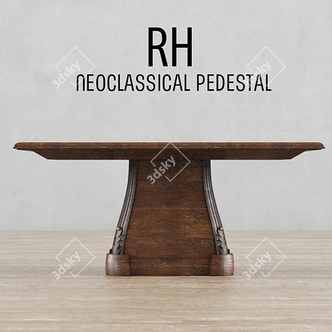 Elegant Rh-Neoclassical Pedestal 3D model image 1