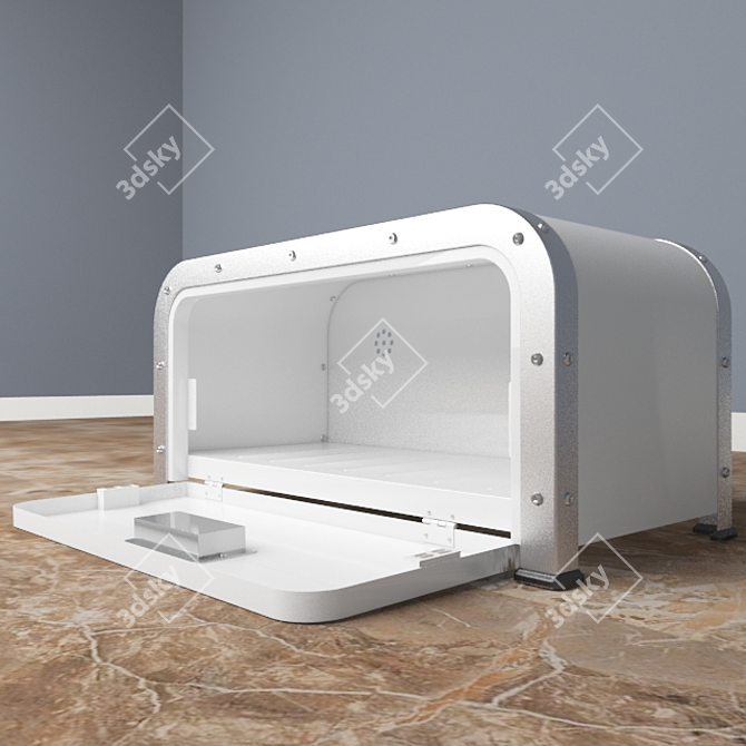 Wesco Bread Box: White Steel 3D model image 2