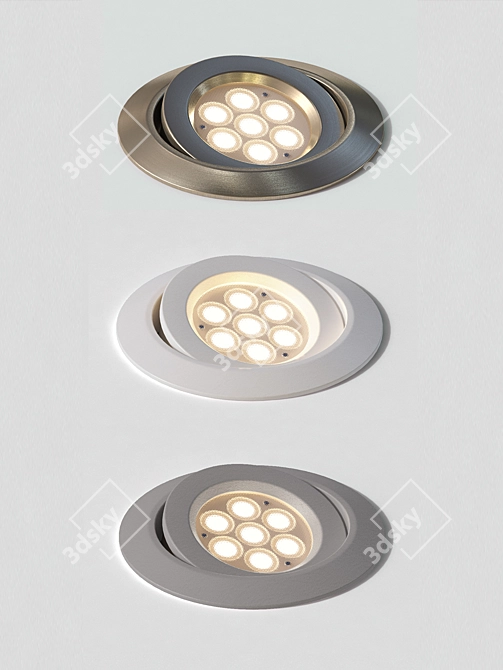 Elegant Aledo Spotlight: 7W TD20 IP44 3D model image 1