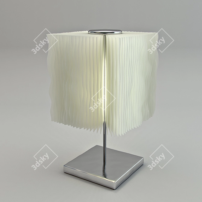 Sleek White Desk Lamp 3D model image 1