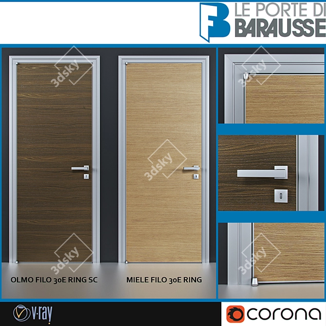 Premium Italian Doors by Barausse 3D model image 1