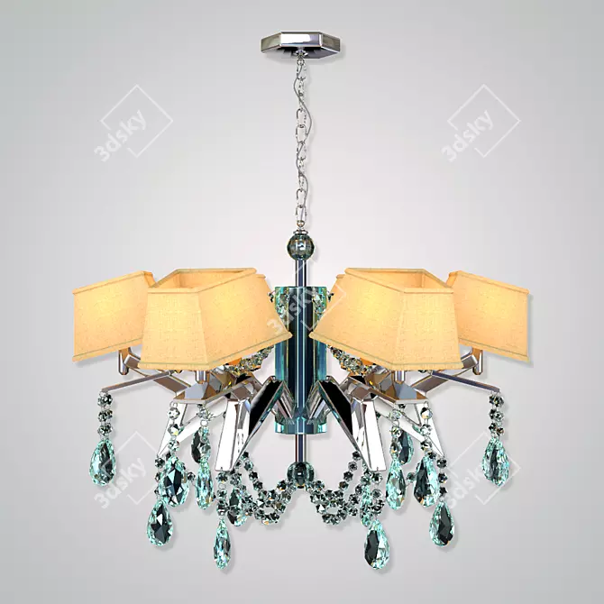 Elegant Proton Chandelier Mn 114PP 3D model image 1