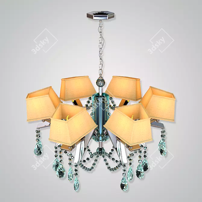 Elegant Proton Chandelier Mn 114PP 3D model image 2