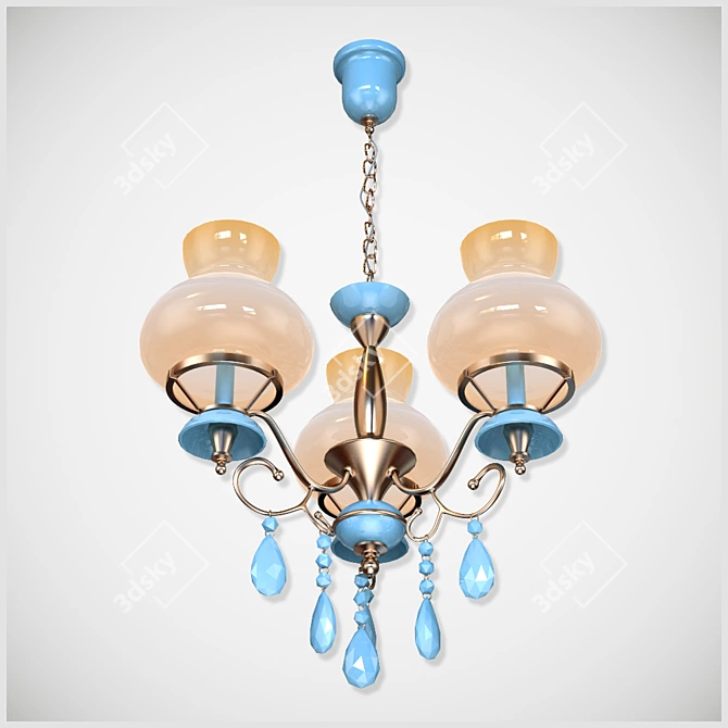 Elegant Matteo HY785 Chandelier 3D model image 3