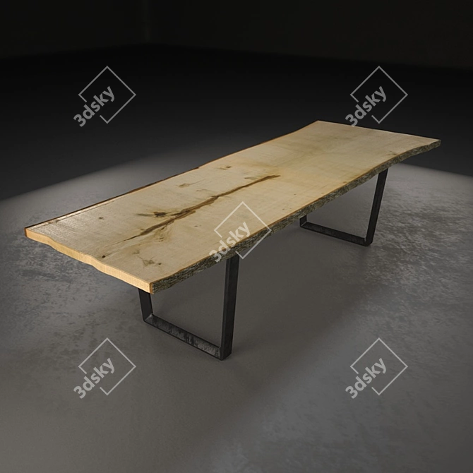 Pure Wood Table 3D model image 1