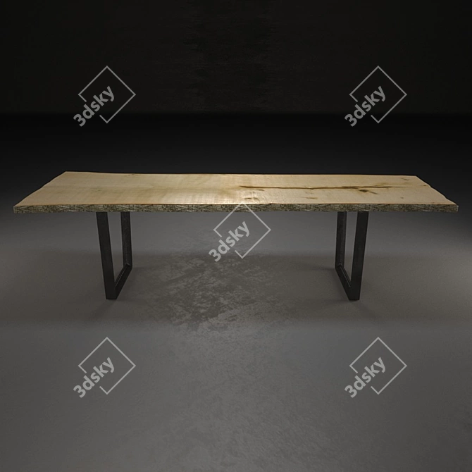 Pure Wood Table 3D model image 2