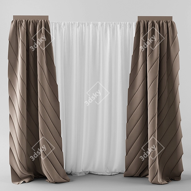 Timeless Elegance: Classic Curtains 3D model image 1