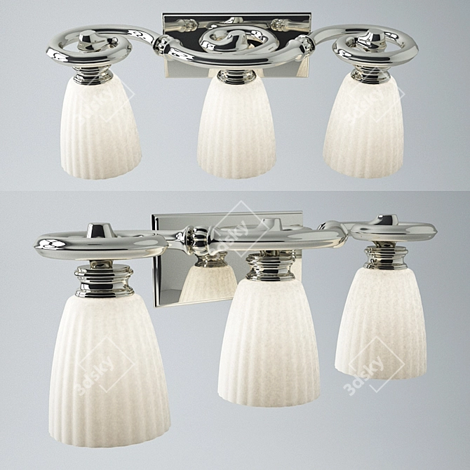 Elegant Minka Metropolitan Sconce 3D model image 1