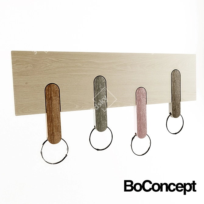 Modern Colorful Key Holder - Hanger 3D model image 1