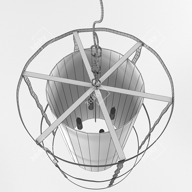 Elegant Beziers Shade Lantern 3D model image 3