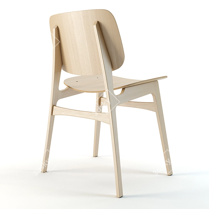 Soborg Chair: Scandinavian Elegance 3D model image 2