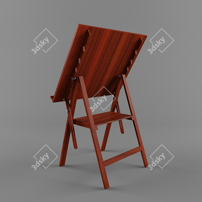 Premium Art Easel 3D model image 3