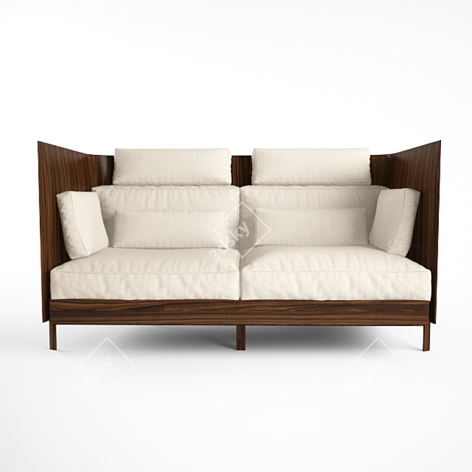 Elegant Restoration Hardware Sofa 3D model image 2