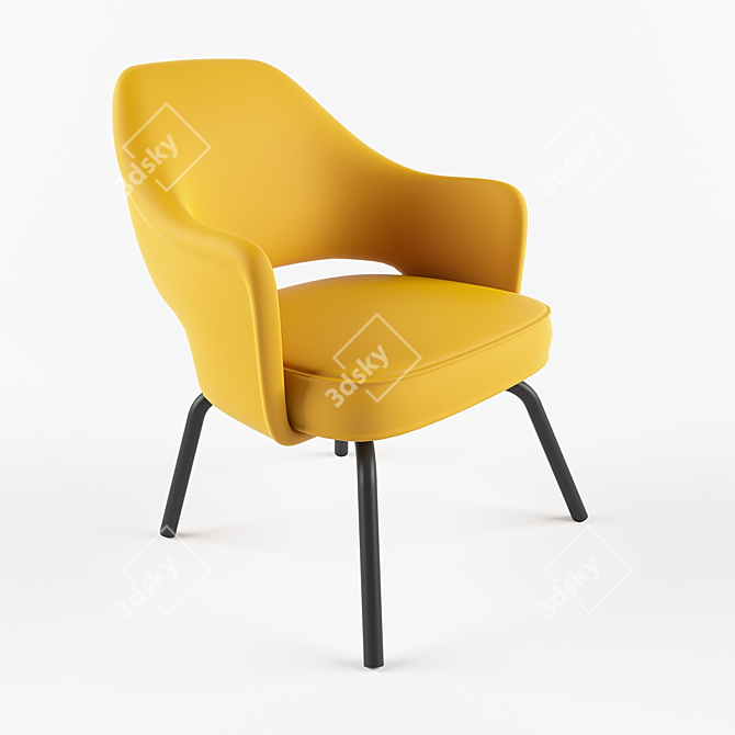 Sleek Modern Chair 3D model image 1