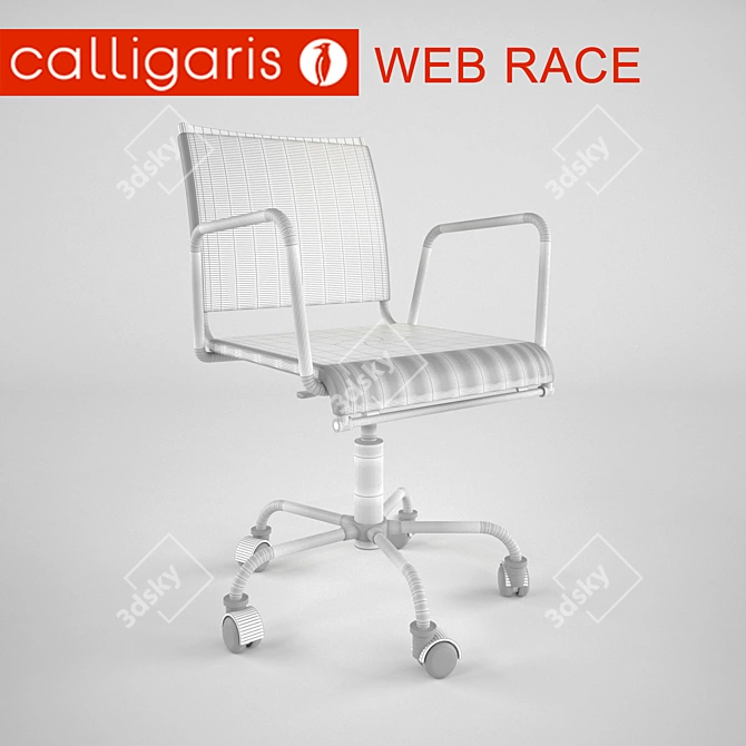 Ergonomic Web Race Working Chair 3D model image 2