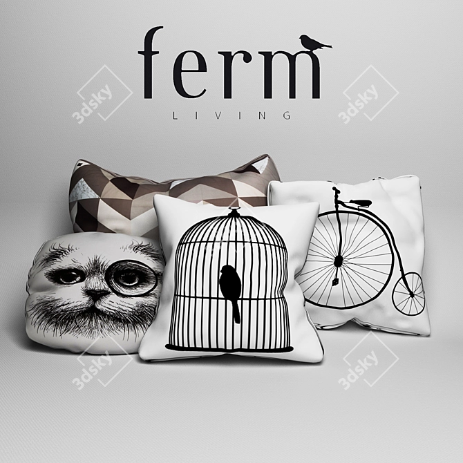Cozy Danish Pillows by FERM LIVING 3D model image 1