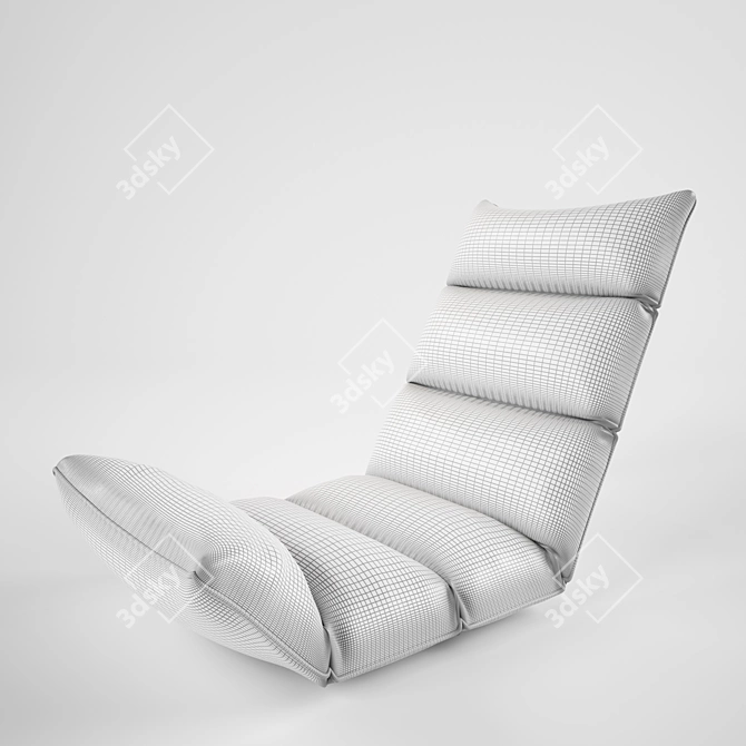 Foldable Comfort Floor Chair 3D model image 2