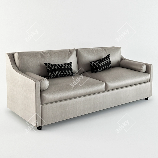 Elegant Comfort: Classic Sofa 3D model image 1