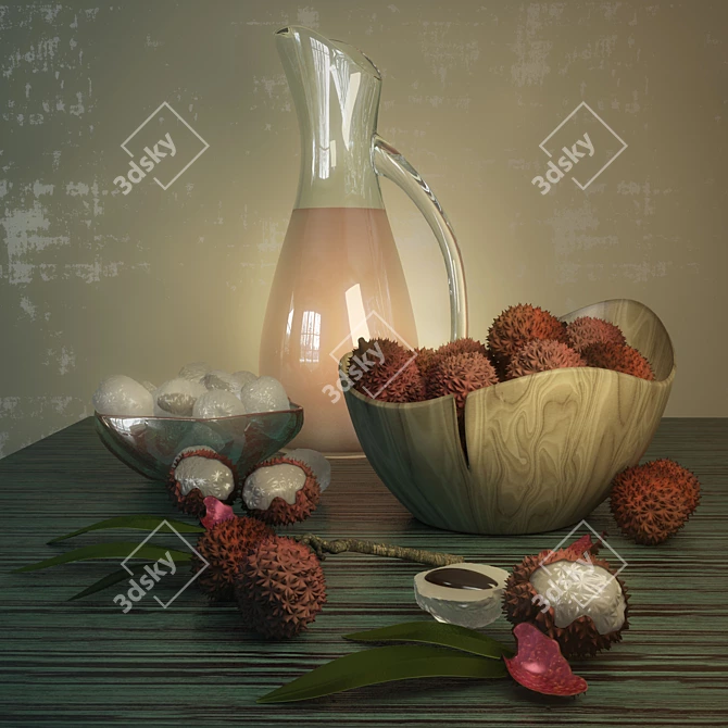 Lichee Fruits for Creative Projects 3D model image 1