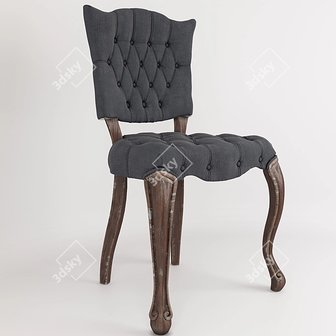 Elegant French Violetta Dining Chair 3D model image 1