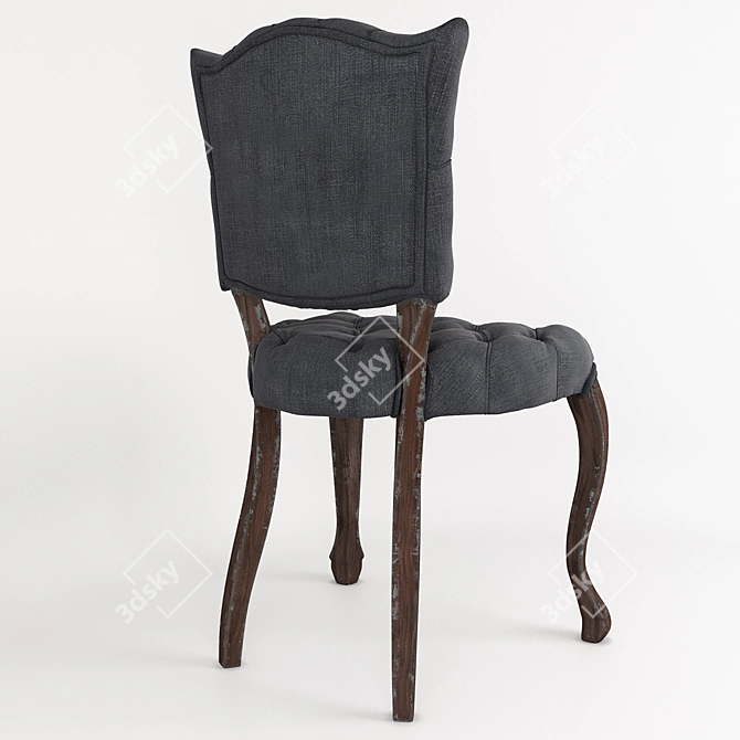 Elegant French Violetta Dining Chair 3D model image 2