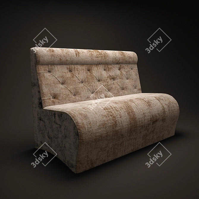 Restaurant Sofa: 1200mm Wide, Versatile 3D model image 1