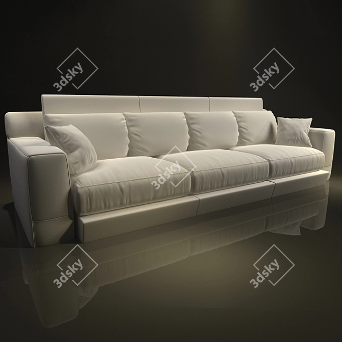 Elegant Comfort Sofa 3D model image 1