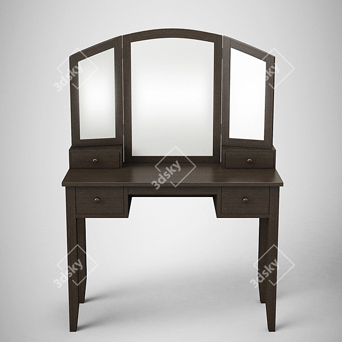 Title: Elegant Willow Vanity Table 3D model image 2