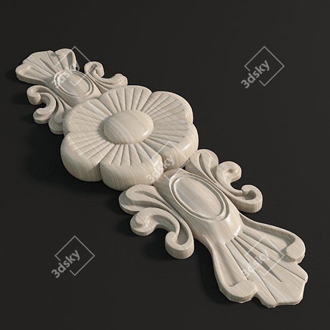 Wood Carvings, Decorative Moldings 3D model image 2