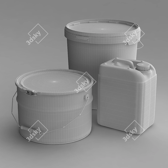 Precision Paint and Varnish Containers 3D model image 2