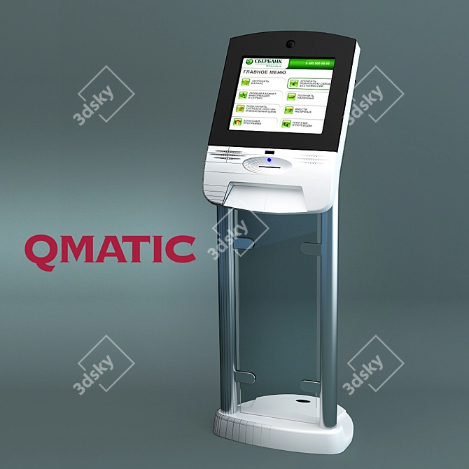 Qmatic Self-Service Kiosk 3D model image 1