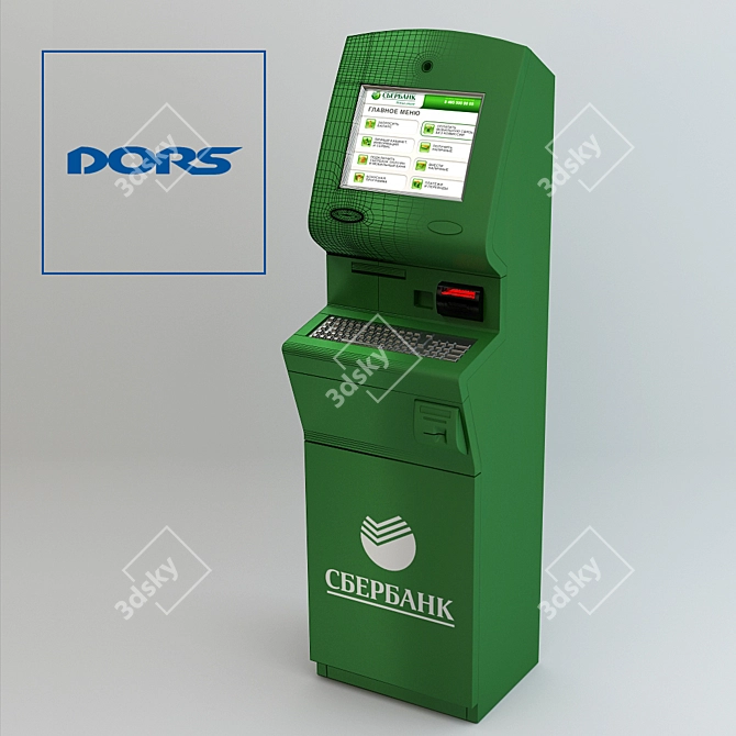 DORS PTM-1112 Payment Terminal 3D model image 1